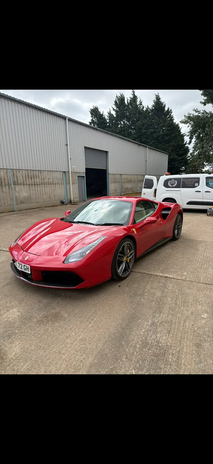 Ferrari outside H2O detailing unit